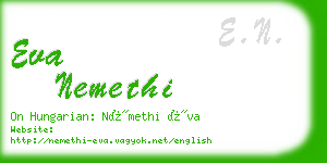 eva nemethi business card